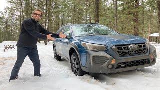 Subaru Outback Wilderness In Terrible Winter Conditions