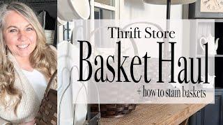 Thrift Store Basket Haul | How to Stain Baskets to Give Them a Fresh New Look | 2025