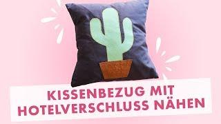 Einfaches Nähprojekt für Anfänger - Kissenbezug mit Hotelverschluss