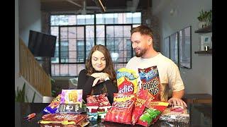 American wife tries Australian snacks for the first time!! - Jack & Lilly