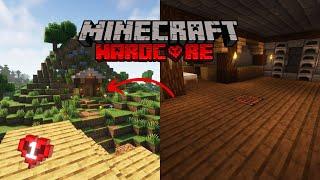 Sobrevivi o primeiro dia no Minecraft Hardcore Timelapse #1