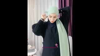 آموزش بستن شال بدون سوزن و گیره ‌hijab tutorial