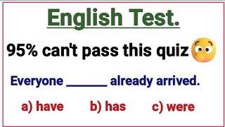 English Grammar Test ️ 95% can't pass this quiz 