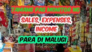 Tamang pag monitor ng sales, expenses and income para iwas lugi.... #sarisaristore #tindahan