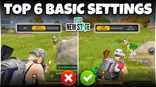 TOP 5 BASIC SETTING IN PUBG NEW STATEFOR BEGINNERS TIPS & TRICKS.