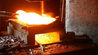 Forging a 6 lbs. Axe with a Drop-hammer,  ~Council Tool Co.