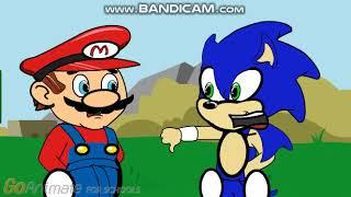 Sonic grounds Mario and gets Grounded