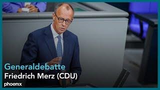 Generaldebatte mit Friedrich Merz (CDU) im Deutschen Bundestag am 11.09.24