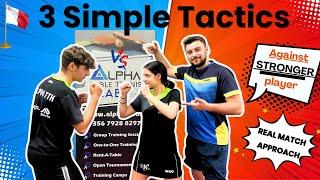 3 Easy & Smart TACTICS | Learn how to beat stronger players | Table Tennis / Ping Pong | Tutorial