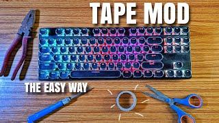 Tape Mod - Easiest way to silence your mechanical keyboard! Ft. Cosmic Byte CB-GK-18