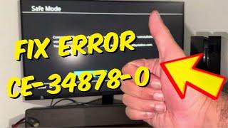 How To Fix PS4 Error CE-34878-0 In 2024 - PS4 Crashing And Freezing Fix (Easy Method)