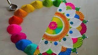 Satisfying video | Sand art | Happy New Year rangoli designs 2025