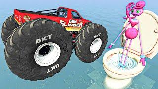 Cars Monster Trucks Max Fun Gameplay #73 Crashes, Fails, Jumps,  Rollovers | Car Game