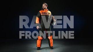 Raven Frontline Black-Orange - Snowmobile Jacket And Pants