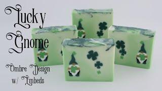 The Lucky Gnome: Shamrock Soap Dough Embeds and Ombre Design