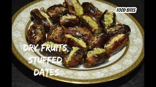 Dry fruits stuffed dates |  Dessert  recipe | Diwali recipe | recipe by FOOD BITES