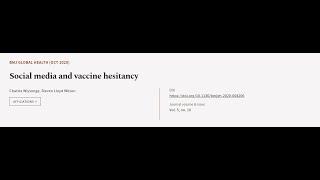 Social media and vaccine hesitancy | RTCL.TV