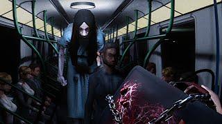 Horror Game Where A Woman Never Stops Following You.. it follows - CROWDED. FOLLOWED All 3 Endings