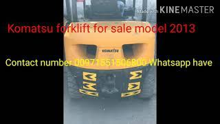 Forklift for sale 3 Ton Komatsu models 2013 in dubai shjarah UAE