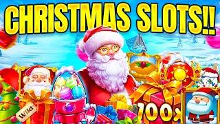 Buying a TON of Bonuses on CHRISTMAS SLOTS!! (Bonus Buys)