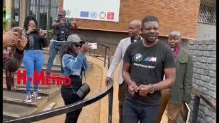 Watch Jaison Muvhevhi leaving Harare Magistrates' Court.-Video: Zvikomborero Parafini.