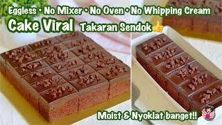 Modal Dibawah 30K!! TANPA TELUR & WHIPPING CREAM • CHOCOLATE CAKE KETAGIH