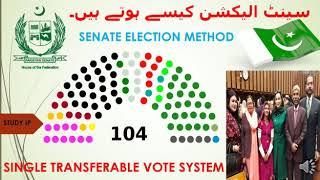 Senate election procedure in pakistan, complete procedure in urdu.