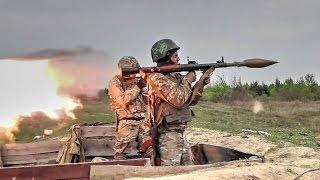 Ukrainian Soldiers Shooting The Powerful Soviet RPG-7 And RPG-22 Rocket-Propelled Grenades