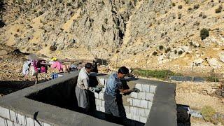 IRAN nomadic life | Construction in nomadic life, Nader builds the water source wall