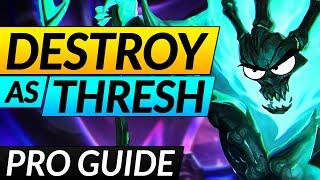 How to RANK UP FAST with THRESH - Full Guide on Laning, Builds and Fights - LoL Support Guide