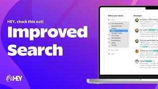 New in HEY! Search Improvements