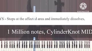 [Black Midi] IOSYS - Overdrive, 1 Million notes, CylinderKnot MIDIs.