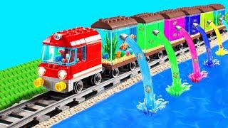 How To Make Aquarium Tank Train From LEGO ( Satisfying ) | LEGO Colorful Fish