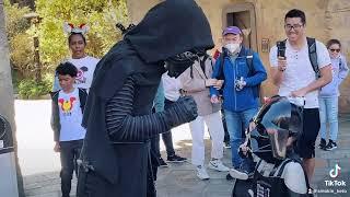 Kylo Ren meets Darth Vader at Disneyland