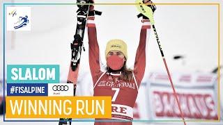 Katharina Liensberger | 1st place | Are | Women's Slalom #2 | FIS Alpine