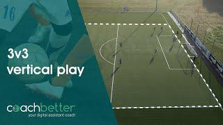 Football activity | 3v3 vertical play | coachbetter