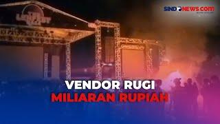 Vendor Rugi Miliaran Rupiah Buntut Pembakaran Properti Konser di Pasar Kemis