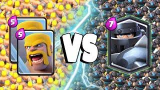 10 BARBARIANS Vs MEGA KNIGHT - Clash Royale Battle