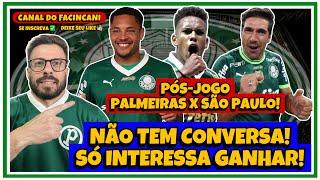 AO VIVO: PÓS-JOGO DE PALMEIRAS X SÃO PAULO!  DIA DE ESTREIA DA DUPLA ESTEVÃO E VITOR ROQUE! 