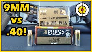 9MM vs .40 S&W! Federal HST AMMO!