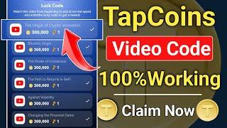 The Origin of Crypto Innovation TapCoin Bots Video Code | tapcoins lucky code today | TapCoin Code