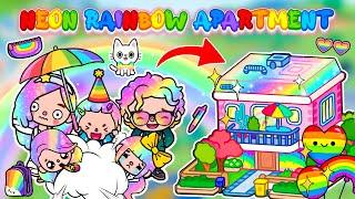 How to Build a Neon Rainbow Apartment  Rainbow House ️Toca Boca House Ideas | Toca Life World