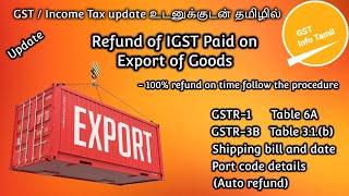 Refund of IGST Paid on Export of Goods | Refund of IGST