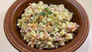 Салат ОЛИВЬЕ!Вкусный Домашний Рецепт!! Olivier salad delicious homemade recipe!