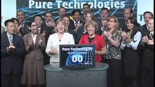 Pure Technologies (PUR:TSX) opens Toronto Stock Exchange, July 8, 2011.