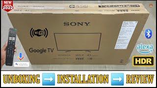 SONY KD-43W880K 2022 || 43 Inch Full Hd HDR Smart Google Tv Unboxing And Review || Complete Demo