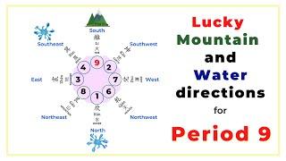 Period 9 lucky mountain and water directions for health and money luck