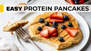 RIDICULOUSLY EASY PROTEIN PANCAKES || made with pancake mix!