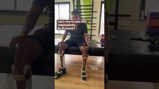 AFO #spinalcordinjuryexercise #spinalcord #cervicalinjury #afo #kfo #disability #disabilitypride