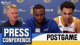 Steve Kerr, Andrew Wiggins and more break down Warriors' loss to San Antonio Spurs | NBC Sports BA